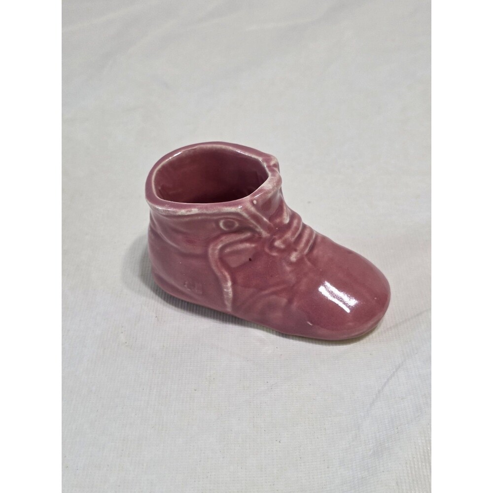 Dark Pink Baby Ceramic Shoe 3 1/2" x 2"
